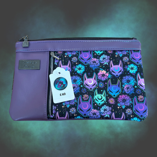 Purple Fox Zippy Clutch